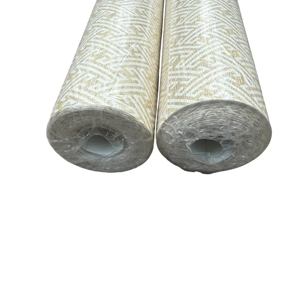 York Fine Wallpaper Beige White Geometric Traditional Style AD1231 One Roll NEW